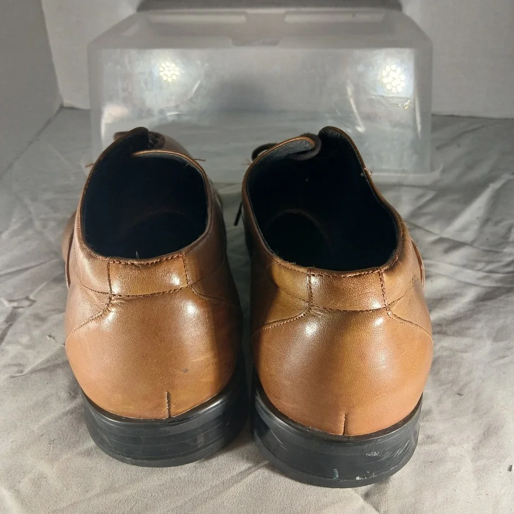 Stacy Adams Mens‎ 24919-221 Dickinson Cap Toe Oxford Cognac Brown Leather 10.5 M